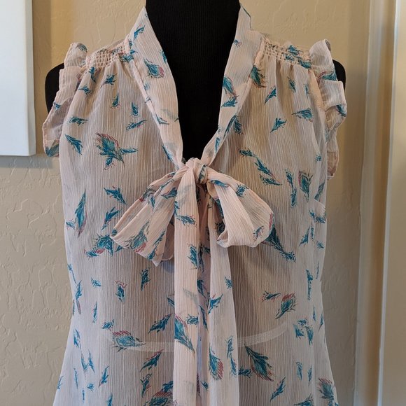 3/$20 / a.n.a / Soft Pink Feather Blouse - Picture 4 of 5